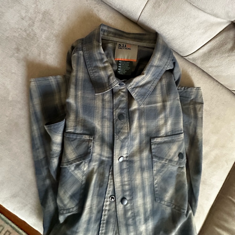5.11 Tactical Men’s Plaid Long Sleeve XL Shirt
